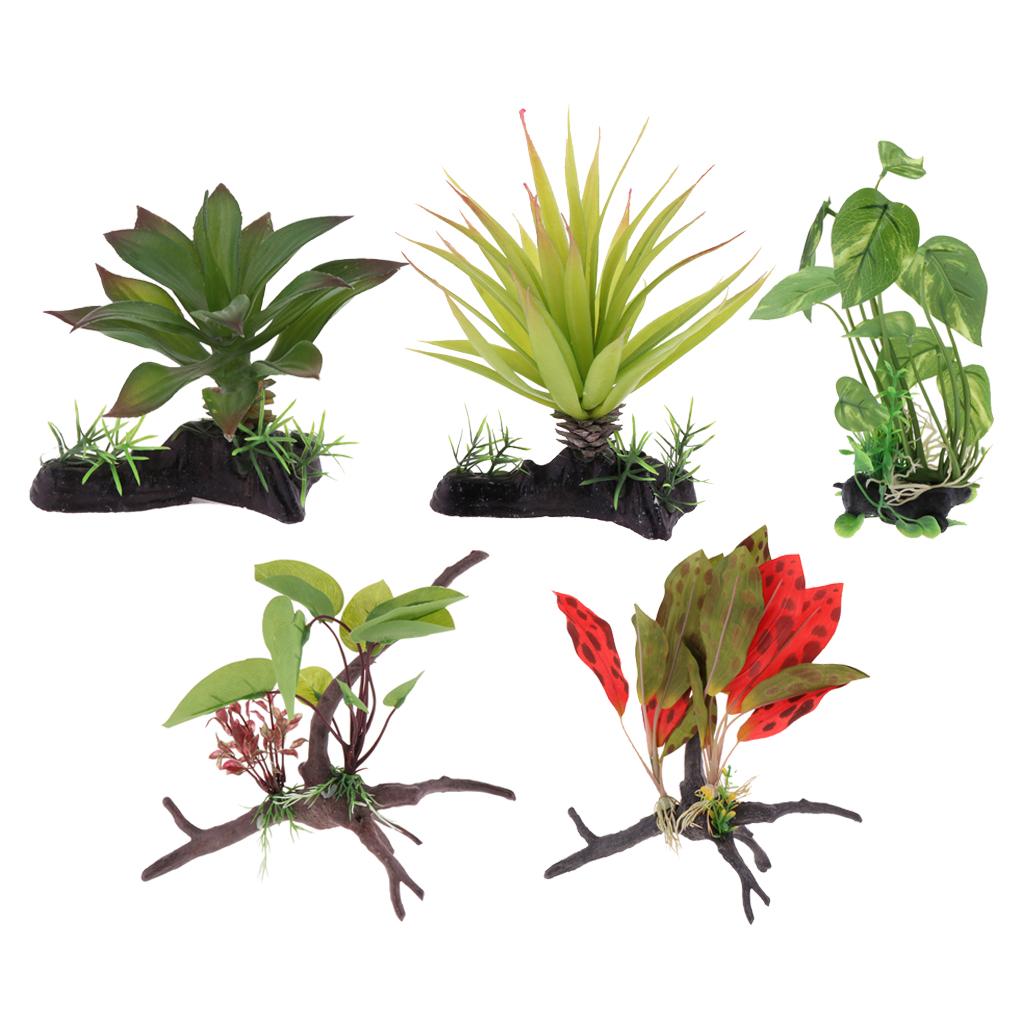 Planted Aquarium Jungle - Terrario para reptiles, planta Artificial, vid