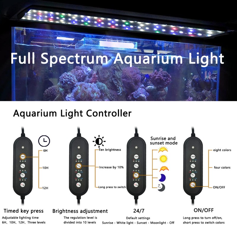 Lámpara LED para Acuario de Es - Aquarium Plant Light Spectrum reseña y precio