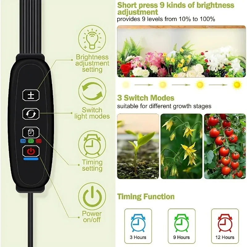 Luz LED de cultivo de plantas, - Aquarium Plant Light Spectrum reseña y precio
