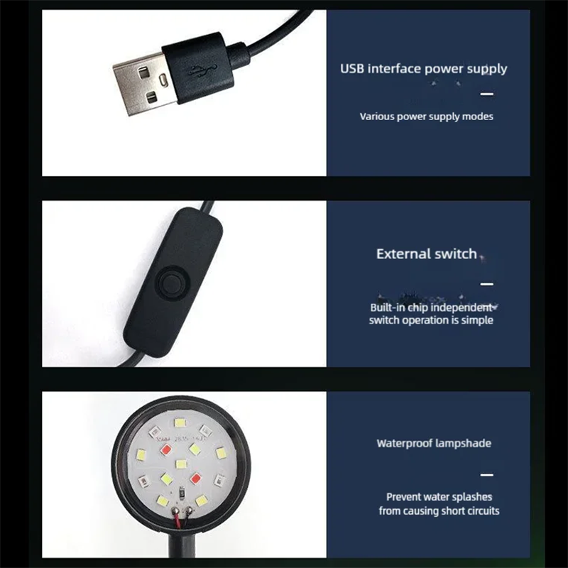 Lámpara LED USB con Clip para  - Aquarium Plant Growing reseña y precio