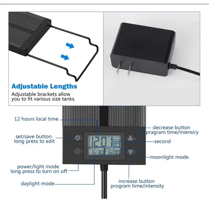 Lámpara LED para Acuario de 45 - Planted Aquarium Hours reseña y precio